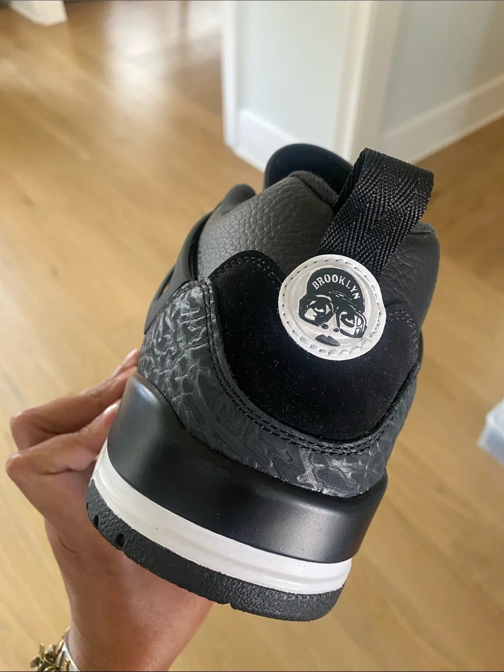 Jordan Black and White Men's Low-Top Sneakers